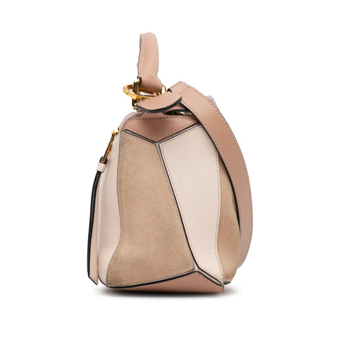Puzzle Bag Leather and Suede Small