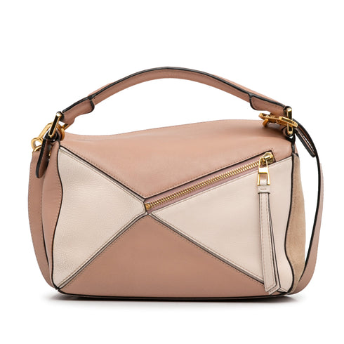 Puzzle Bag Leather and Suede Small