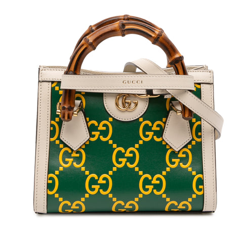 Diana NM Bamboo Handle Tote GG Printed Leather Mini
