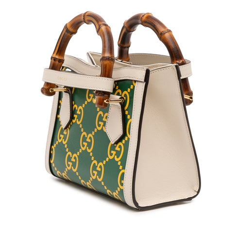 Diana NM Bamboo Handle Tote GG Printed Leather Mini