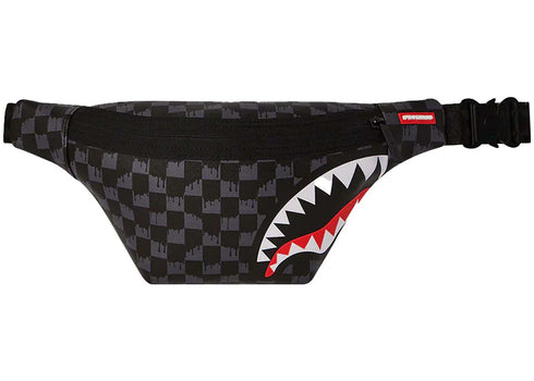 Sprayground Drip Check Shark Savvy Crossbody Black