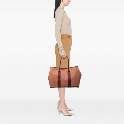 Garden Party Tote Toile and Leather 49