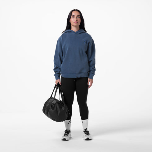 0920. Tech Essential™ Distressed Hoodie - Faded Navy