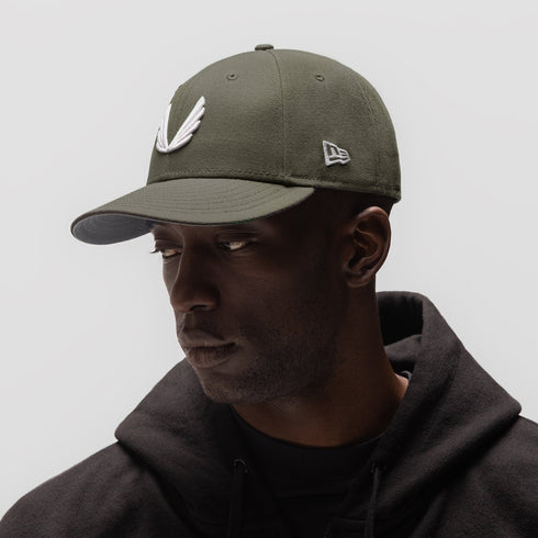 New Era® 59Fifty® Low Profile Hat - Faded Olive/White "Wings"