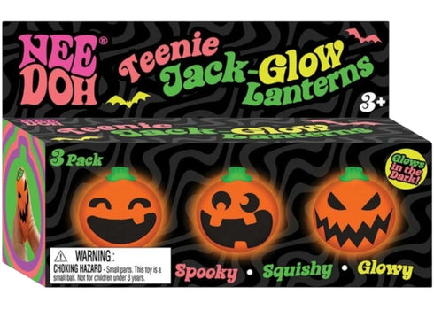 NeeDoh Jack Glow Lantern Squishy Fidget Toy 3-Pack