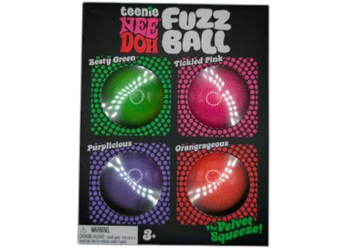 NeeDoh Teenie Fuzz Ball 4-Pack Squishy Fidget Toy