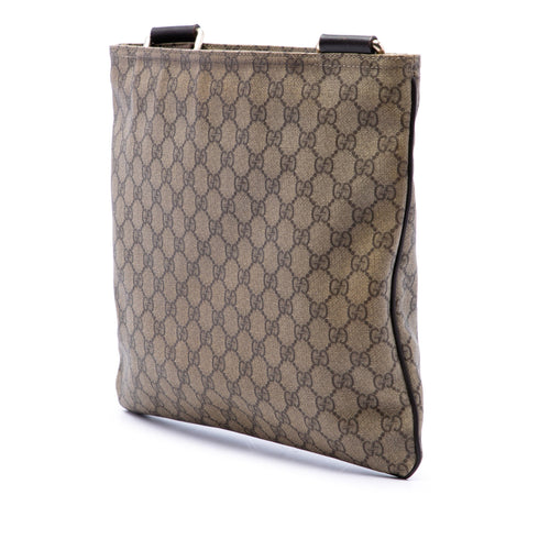 Zip Top Messenger Bag GG Coated Canvas Large