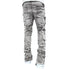 Laser Stacked Denim Jeans