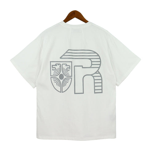 Rhude T-shirt Micro Label Letter Logo Line Pattern Short Sleeve T-shirt Loose