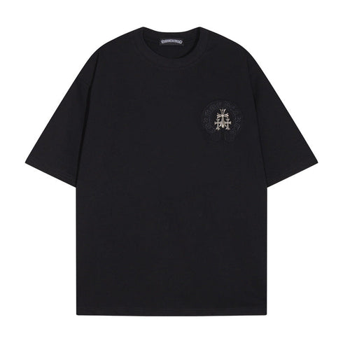 Chrome Heart T Shirts Crowe T-Shirt Summer Short Sleeve Street Hip Hop
