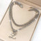 Custom Initial Cuban Heart Pendant Necklace + FREE Tennis Chain