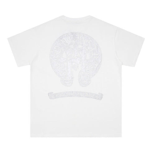 Chrome Heart T Shirts Croix Sanskrit Cross Horseshoe Old T-Shirt