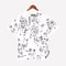 Denim Tears Shirt Full Graffiti Print Short Sleeve T-Shirt