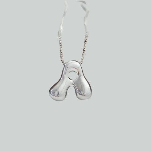 VVS Jewelry™ Chubby Bubble Initial Letter Necklace
