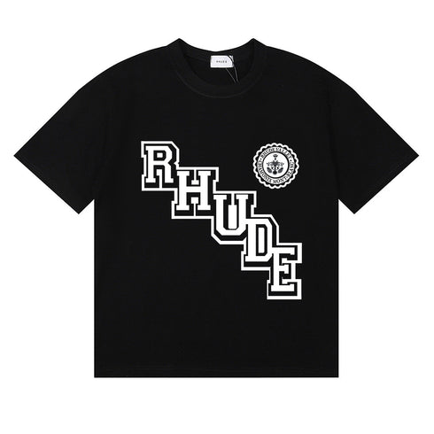 Rhude T-shirt Ski Theme Letter Print Short Sleeve T-shirt