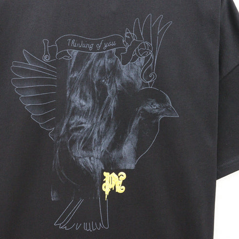 Palm Angels T-shirt Pigeon Flow Lacquer Letter Foam Short Sleeve T-shirt