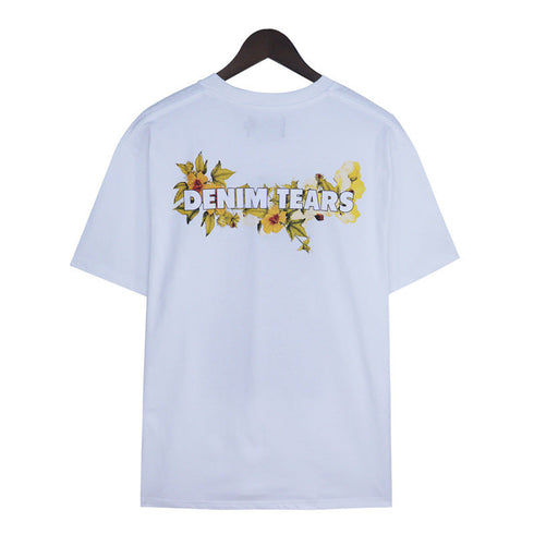 Denim Tears T-shirts Kapok Vintage Portrait Short Sleeve T-shirt