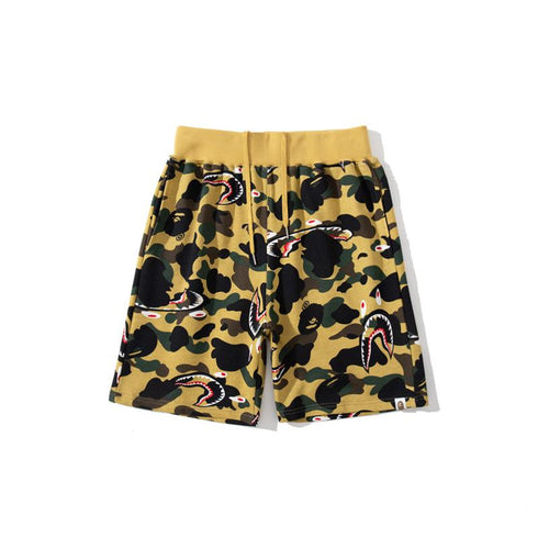 Bathing Ape Shorts Baby Boy and Girl Summer Deformation Shark Head Camouflage Stitching Camouflage Shorts Casual Fifth Pants