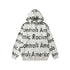 Denim Tears Hoodie Alphabet Cardigan Hooded Sweater