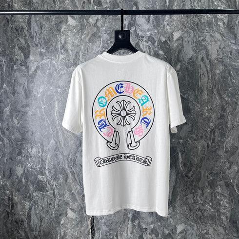 Chrome Heart T Shirts Cross Horseshoe Print Embroidery T-Shirt Short Sleeve