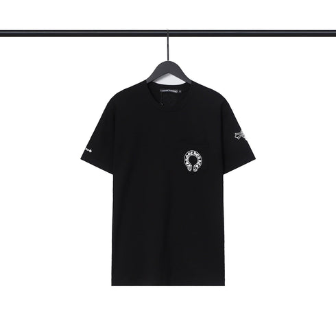 Chrome Heart T Shirts Chrome Hearts Cross Sanskrit Print Short Sleeve Crew Neck T-Shirt