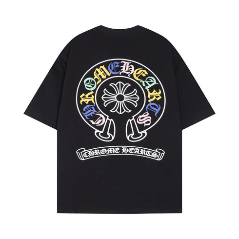 Chrome Heart T Shirts Big Horseshoe Short Sleeve T-Shirt