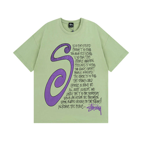 Stussy T-Shirts Casual Loose Couple T-Shirts