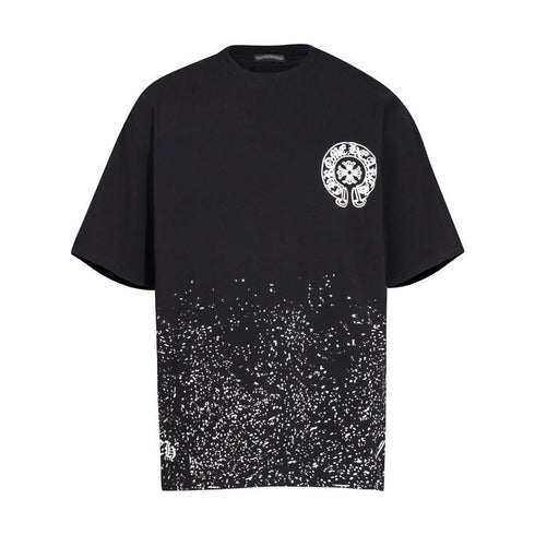 Chrome Heart T Shirts T-shirt sprayed loose cotton short sleeves