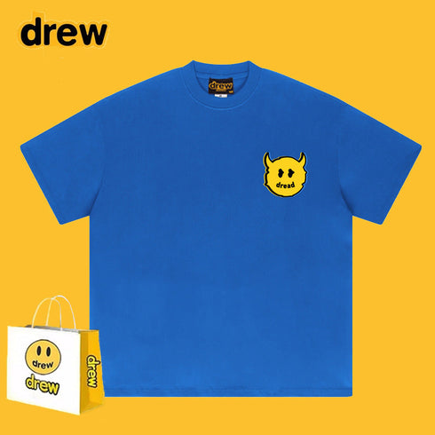 Drew T-shirts Short Sleeve Cola Loose round Neck