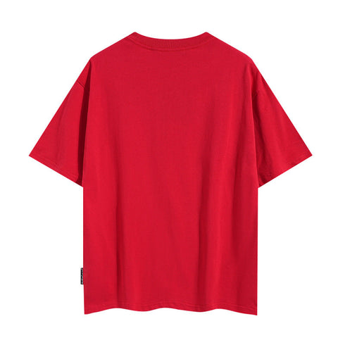 Palm Angels T-shirt Racing Flag Letter Print Short Sleeve T-shirt