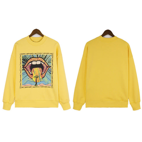 Palm Angle Sweatshirt Palm Angels Color Logo Printing Long Sleeve Crew Neck Sweater Men and Women