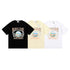Rhude T-shirt Wheat Ear Sunset Beach Pattern Printed Short Sleeve T-shirt