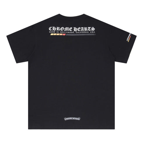 Chrome Heart T Shirts Croix letter print Sanskrit loose casual short sleeves
