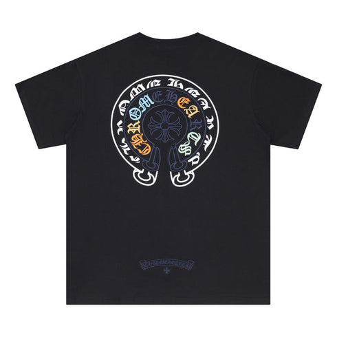 Chrome Heart T Shirts Horseshoe Patch Embroidery Short Sleeve T-Shirt