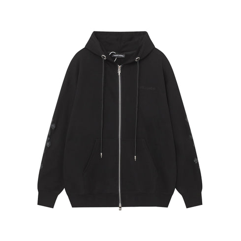 Chrome Heart Hoodie Heavy Industries Embroidered Zip Sweater Hooded Jacket