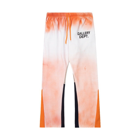 Gallery Dept Sweatpants Tie-dye Splash Ink Graffiti Alphabet Print Casual Sweatpants Trousers