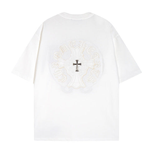 Chrome Heart T Shirts Crowe T-Shirt Summer Short Sleeve Street Hip Hop