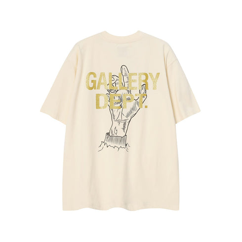 Gallery Dept T Shirts Short Sleeve Los Angeles Gallery Dept Male and Female Couples Wear Loose BF