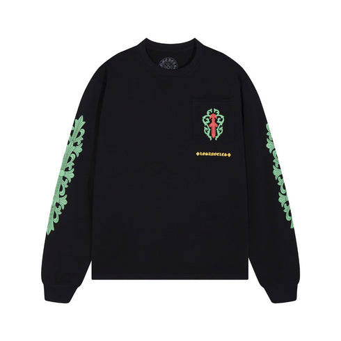 Chrome Heart T Shirts Rose Cross Vine Sword Long Sleeve