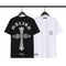 Chrome Heart T Shirts Croix Cross Leather Printed Short Sleeve T-Shirt