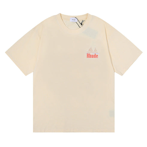 Rhude T-shirt Los Angeles RHUDE Sailing Letter Print Short Sleeve T-shirt