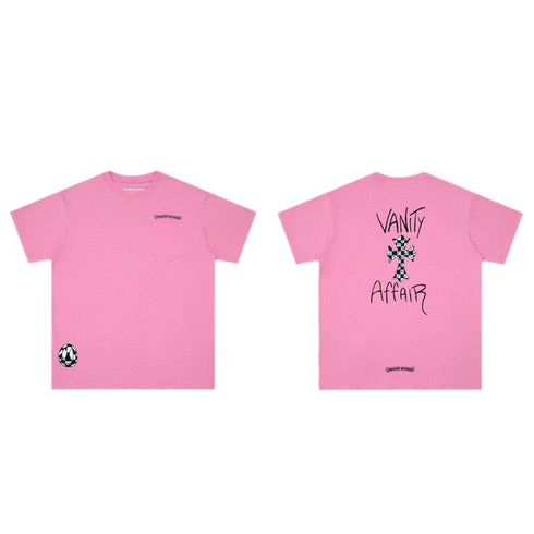 Chrome Heart T Shirts Graffiti Cross Sanskrit Short Sleeve T-Shirt