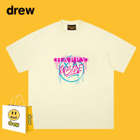 Drew T-shirts Smiley T-shirt Cotton Short Sleeve