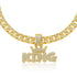 Crowned King Iced Out Cuban Pendant Necklace