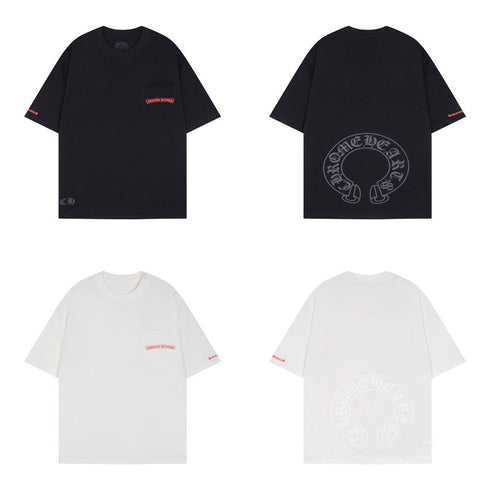 Chrome Heart T Shirts Chrome Hearts Sanskrit Horseshoe Pattern Short Sleeve T-Shirt