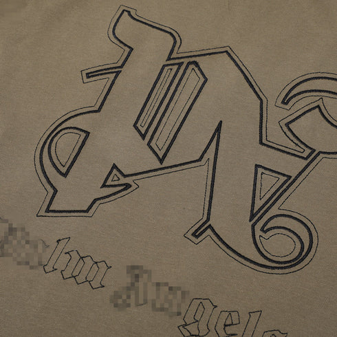 Palm Angels T-shirt Embroidered Letter Logo Short Sleeve T-shirt