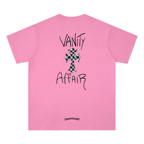 Chrome Heart T Shirts Graffiti Cross Sanskrit Short Sleeve T-Shirt