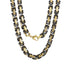 8mm Gold & Black Byzantine Chain