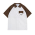 Rhude T-shirt Pocket Letter Embroidery Color Matching Short Sleeve Shirt