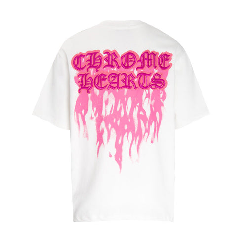 Chrome Heart T Shirts Croix Flame Sanskrit Embroidery Printed T-Shirt Fashion Short Sleeve